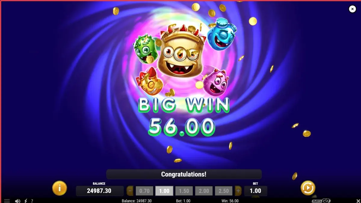 Tampilan visual slot Reactoonz Blitzways dengan karakter alien warna-warni