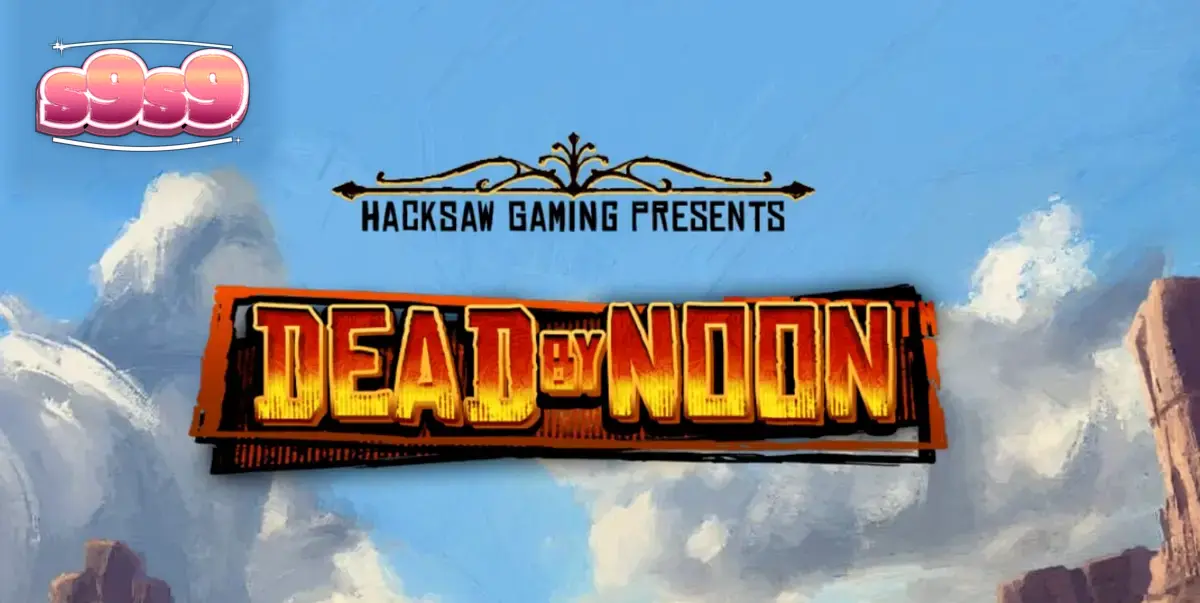 Tampilan visual slot Dead by Noon dengan latar belakang Wild West yang gersang dan penuh debu.